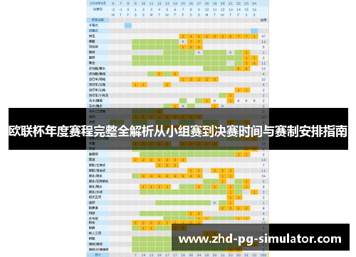 欧联杯年度赛程完整全解析从小组赛到决赛时间与赛制安排指南 欧联杯年度赛程完整全解析从小组赛到决赛时间与赛制安排指南
